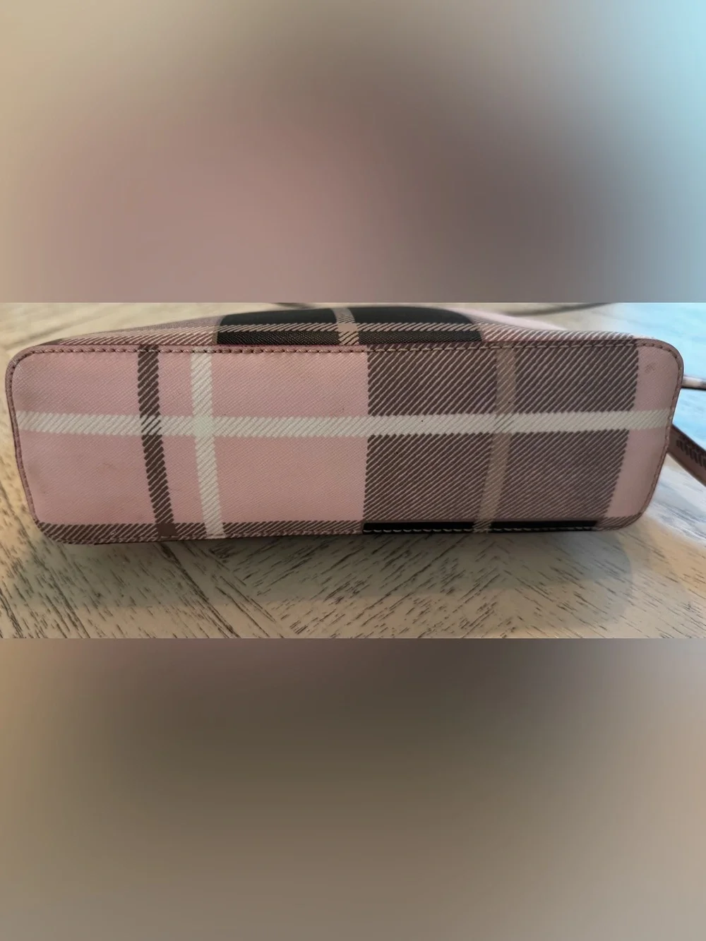 Kate Spade Newbury Lane Pink Plaid Hanna Crossbody Bag
